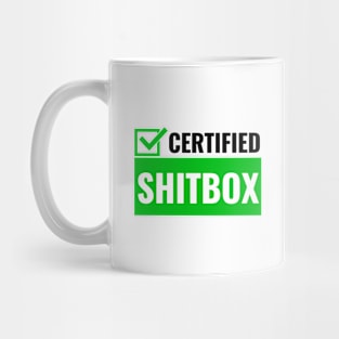 Certified Shitbox - Green Checkbox Design Mug